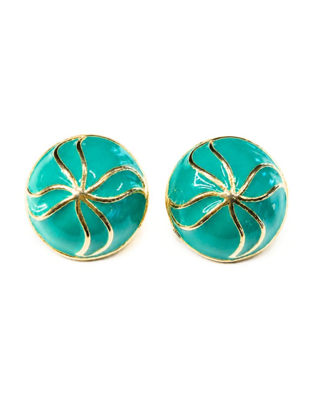 Donald Stannard Clip On Enamel Earrings